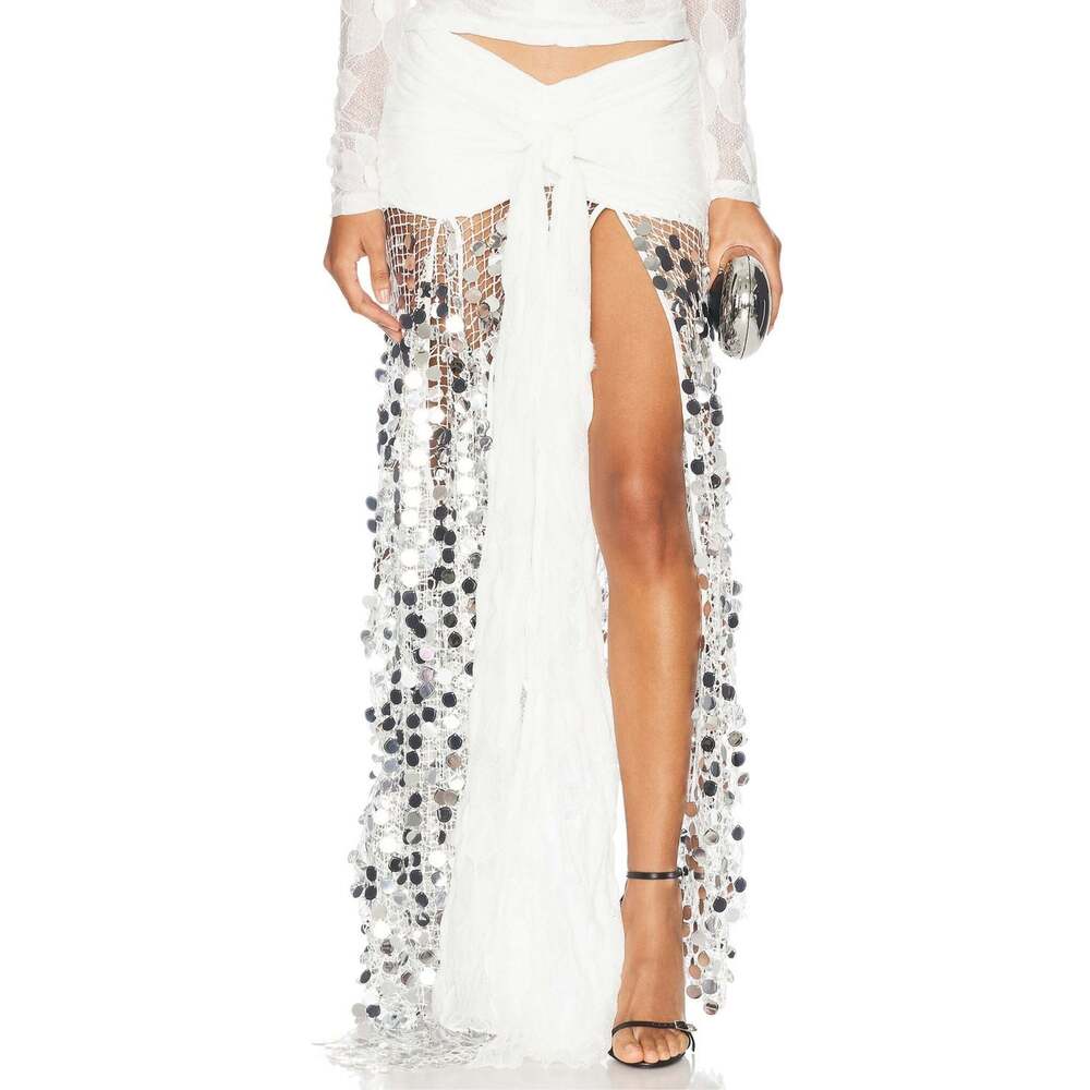 Siedres - Silvana Sequinned Knit Maxi Skirt - EU 38 - Picture 3 of 9
